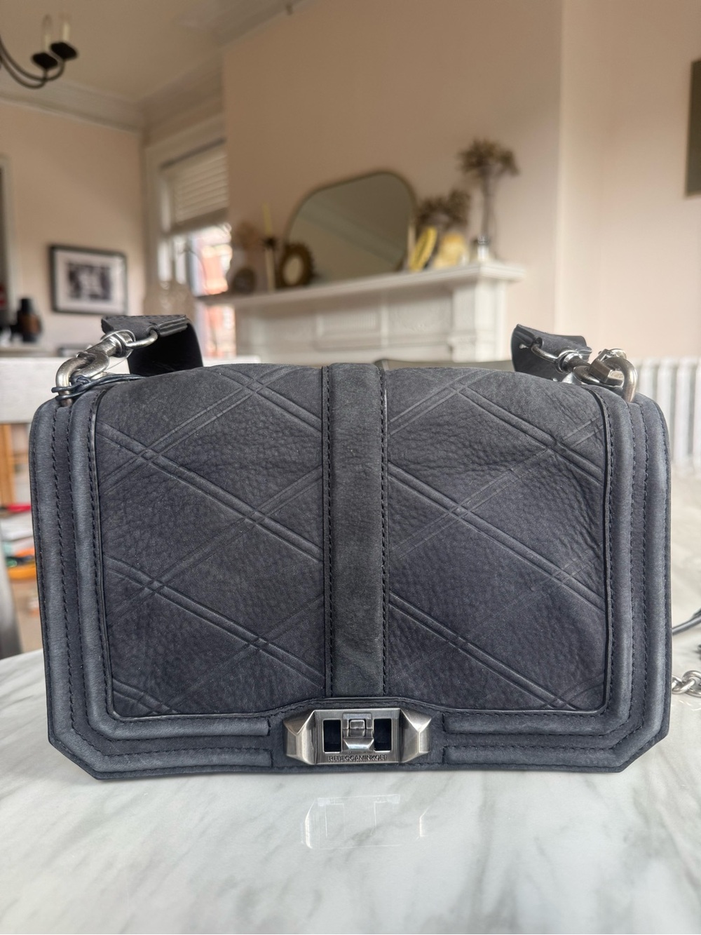 Rebecca Minkoff Blue Quilted Leather Shoulder Bag